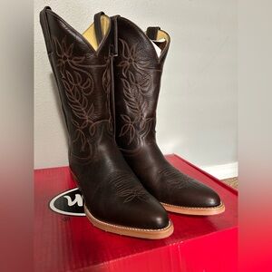 Justin roses espresso leather boots